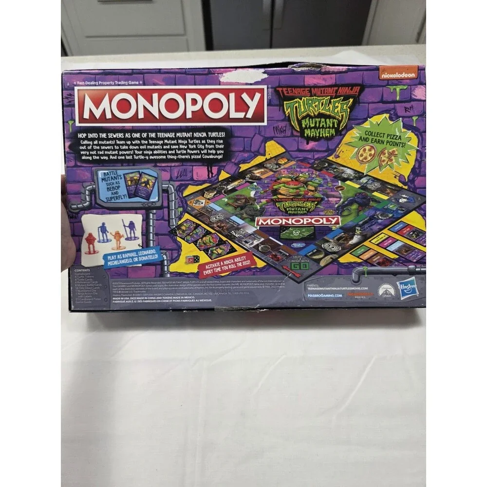 Teenage Mutant Ninja Turtles TMNT Monopoly: Mutant Mayhem Edition - Board Game